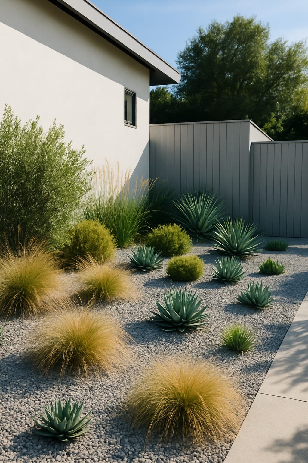 Jardín de bajo mantenimiento y bajo riego