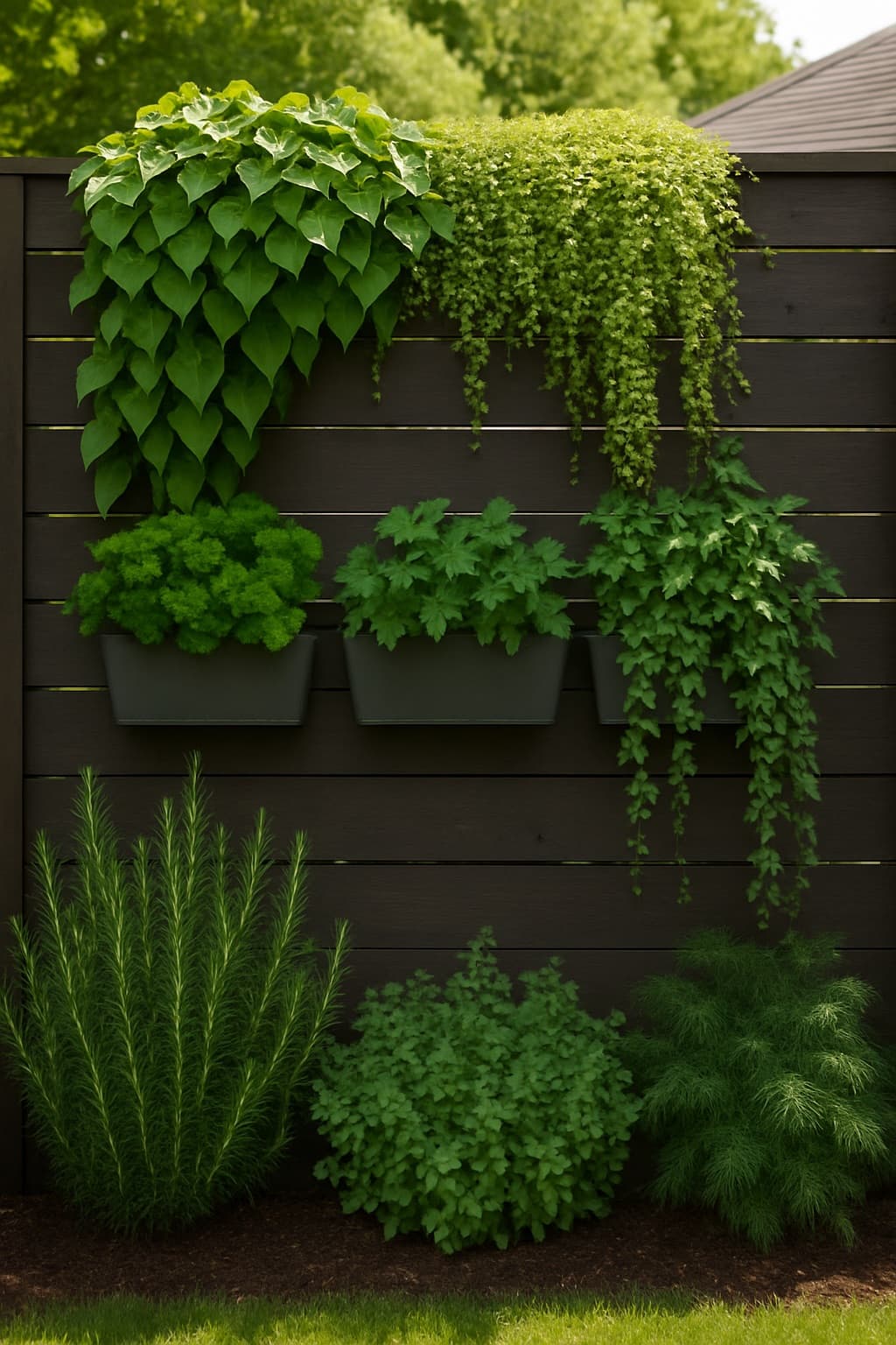 Jardín vertical: muro verde para patios pequeños