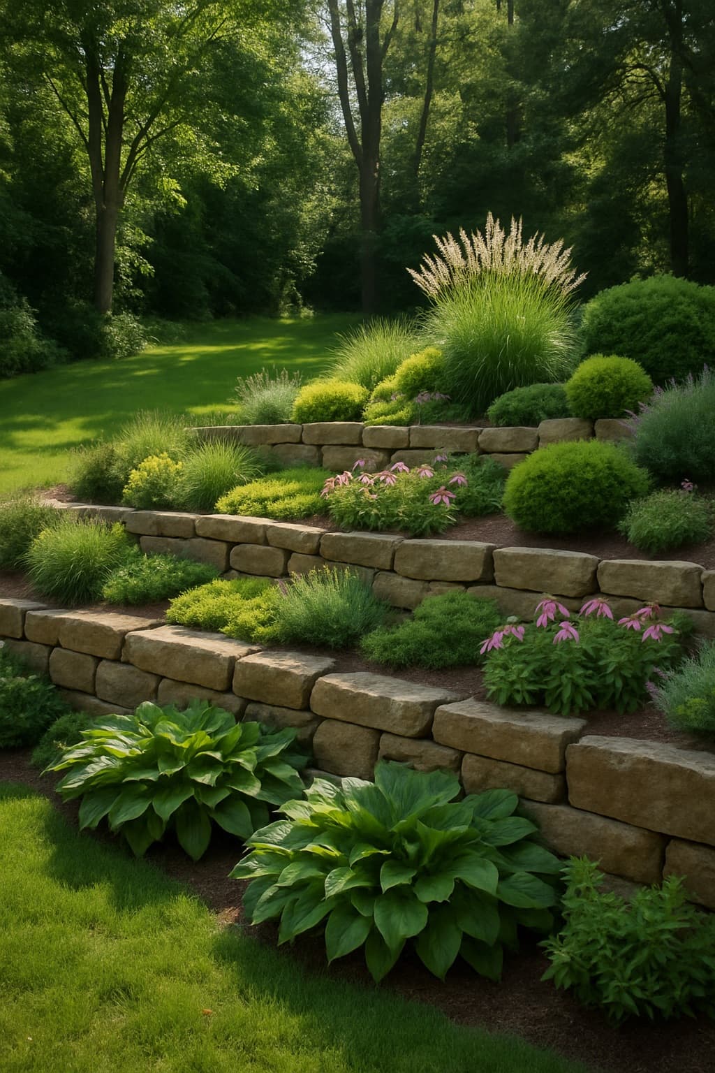 Muros de contención para jardines en desnivel